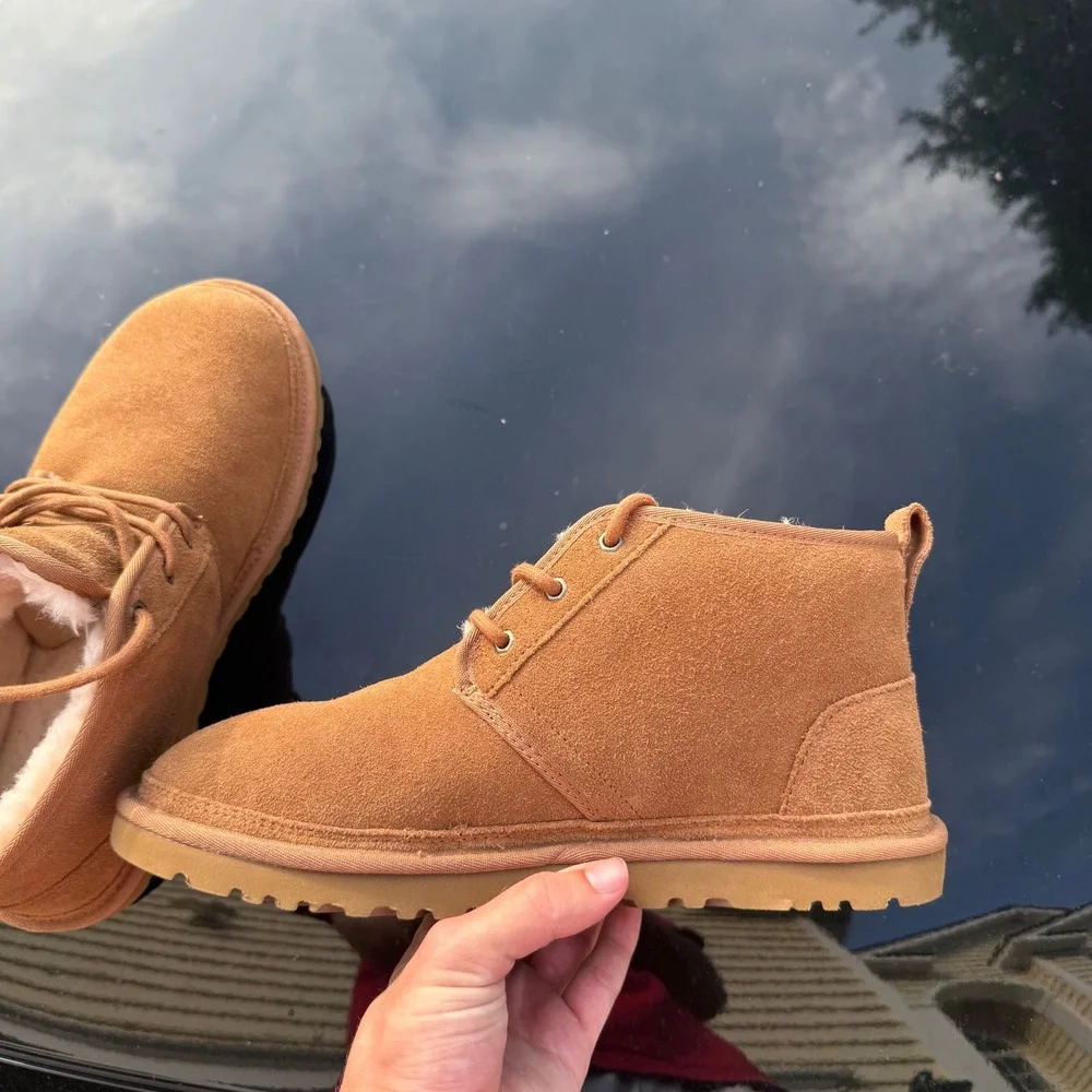 UGG Neumel Chestnut Suede Lace Up Chukka Boots Mens 11 3236